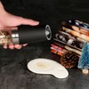 Homgeek Portable Automatic Electric Gravity Pepper Grinder Blue LED Light