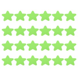 PATIKIL 3.9 x 3.9" Star Carpet Spot, 24Pcs Floor Spot Marker Waterproof Nylon Line Up Sign Decoration for Classroom, Green