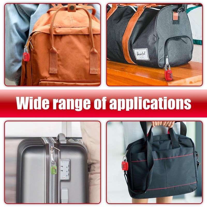 TSA Luggage Locks, 2 Pcs 3 Digit Combination Padlock, Travel