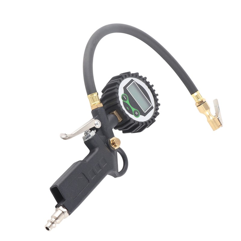 LCD Tire Inflator with Digital Pressure Gauge 1/4in NPT Quick