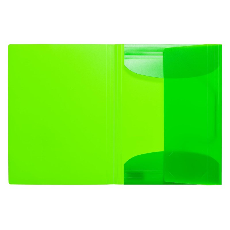 HERMA 19658 Portfolio Folders A4 Translucent Neon Green, Pack of