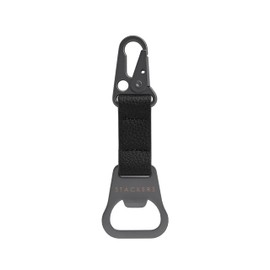 Stackers Black bottle opener keyring