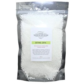 Traverse Bay Bath and Body BTMS Behentrimonium Methosulfate Cetearyl Alcohol 25% - 16 oz. Conditioning Emulsifier. Resealable stand-up moisture barrier pouch.