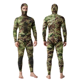 FLEXEL Men Spearfishing Premium Camouflage 3mm 5mm CR Neoprene Wetsuit Scuba Diving Suit Hoodie Snorkeling Suits 2 Piece