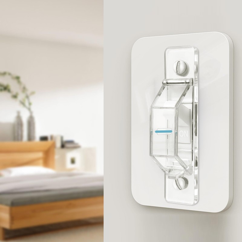 2 Pack Light Switch Cover Guard,Wall Light Switch Lock With