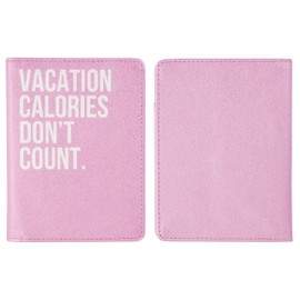 Vivid Hue Passport Holder - For Men & Women - Faux Leather - Great Gift for All Backpackers & Travelers (Vacation Calories), Vacation Calories, Elegant