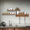 MBYD 24 Inch Floating Shelves, Picture Ledge Shelf, Natural Wood