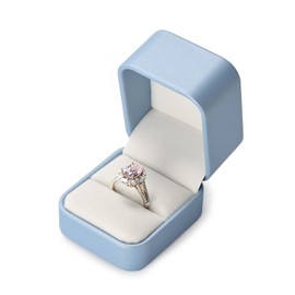 Papten Ring Box Ring Storage Ring Box Jewellery Storage Jewellery Gift Box for Wedding Engagement Marriage Proposal Valentine's Day (Blue)