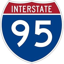 Interstate 95 Sticker Decal R942 Highway Sign Sticker for Car Vinyl Decal Truck Window Car Bumper Sticker Motorcycle Decal 8 INCH