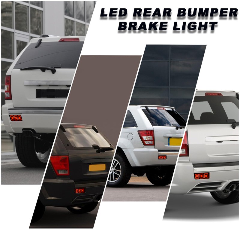 ULTRALTH Smoke LED Tail Lights Rear Bumper Brake Light Kit