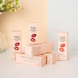 Vabrloy 6 Stück Lippenstift Set mit Blumengelee,Gelee Lippenstift,Transparente Farbänderung Lippenbalsam,Temperatur Farbwechsel Lippenbalsam,Flower Jelly Lippenstift Makeup Set(6 Farbe)