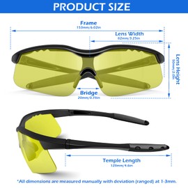 OXG 6 Pack Safety Glasses for Men and Women, UV-Block Safety Goggles ANSI Z87.1 Protective Eyewear Impact & Scratch Resistant Eye Protection for Shooting Construction and Outdoor