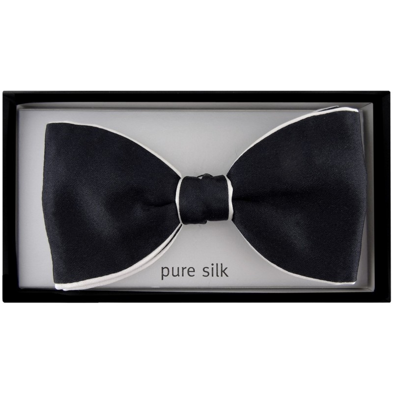 Pre-tied self-tie satin royale double in plain - bow tie