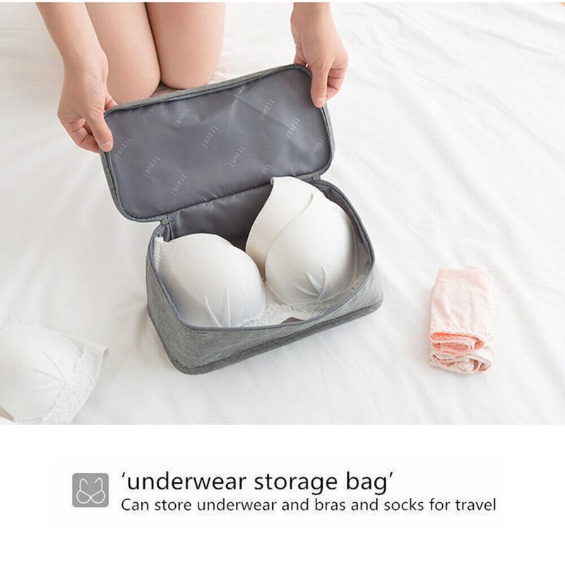 LEDON 7Pcs Packing Cubes for Travel Black, Luggage Suitcase Organizer,with