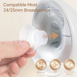 Flange Inserts 10PCS 15/16/17/18/19mm for 24mm Pumps, Flange Sizing Kit Compatible with Medela Elvie Lansinoh Spectra Momcozy Breast Pump Accessories, Breastfeeding Essentials Kit for New Mom