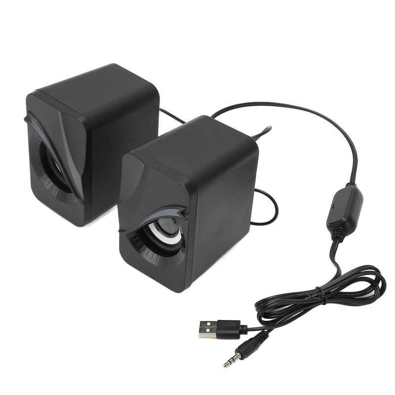 Computer Speaker USB Powered Wired Volume Control Mini Desktop Speaker