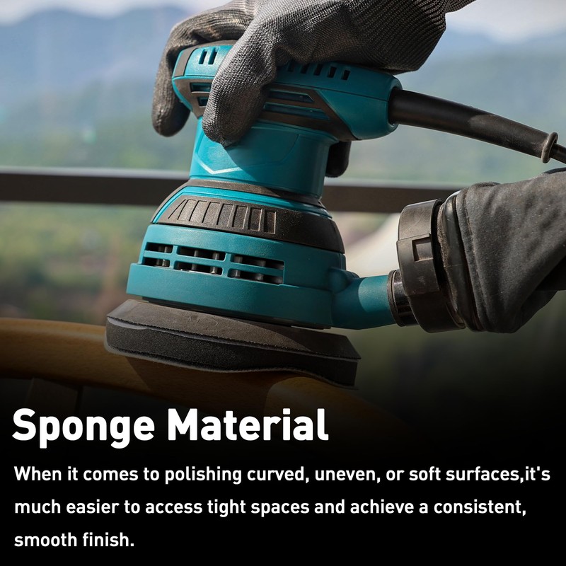 UPWOOD 5-Inch 8-Hole Soft Sponge Cushion Interface Pads, 4 Pads