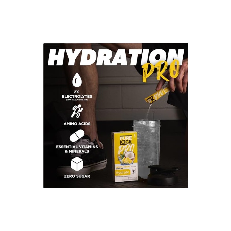 PURE KICK PRO Hydration Electrolyte Drink Mix - Pineapple Coconut