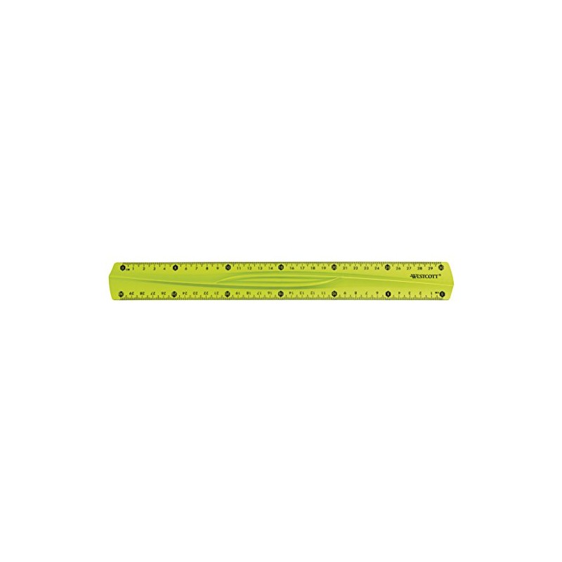 Westcott E-10222 00 30 cm Flexible Ruler - Assorted Colours,red