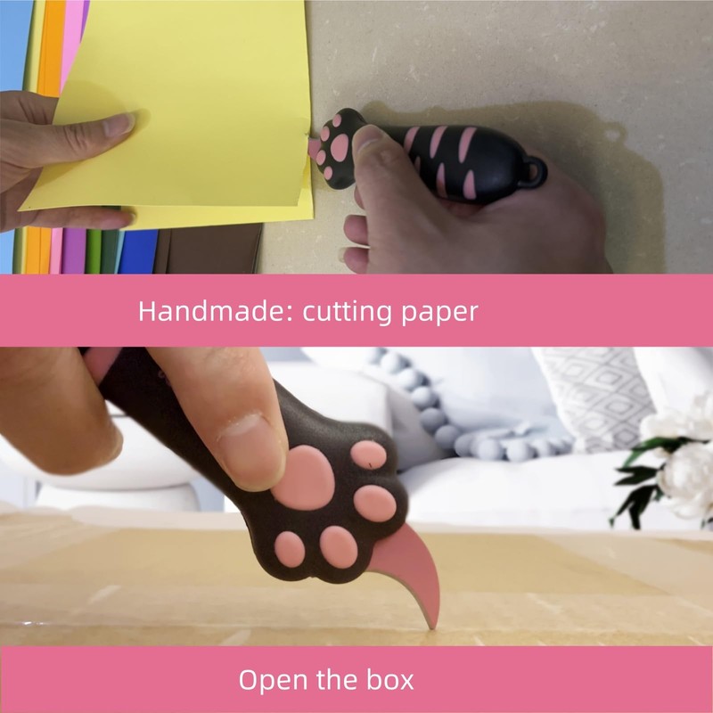 Cat Paw Box Cutter, 2025 New Retractable Cat Claw Knife
