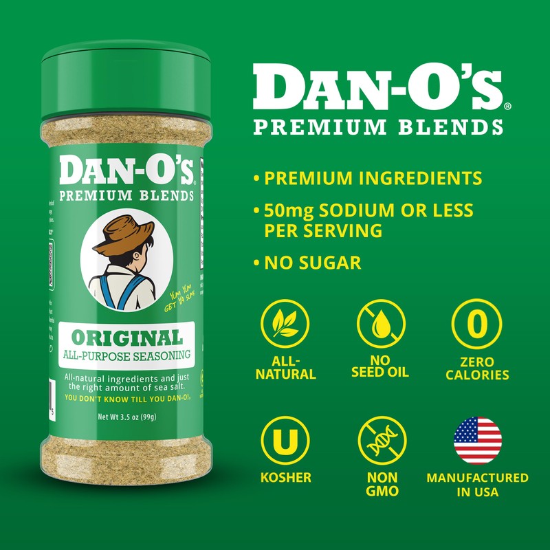 Dan-O's 4 Bottle Seasoning Set, Small Bottles, 4 Pack, Includes