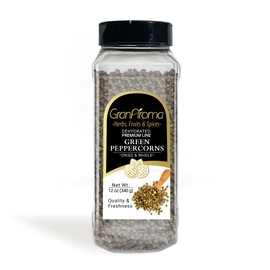 GranAroma Green Peppercorns, Whole & Dried, Fresh Flavor (12 Ounce)