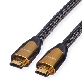 ROLINE Premium HDMI cable with Ethernet UHD quality | Transfer in 3D and 4K | Black 2 m