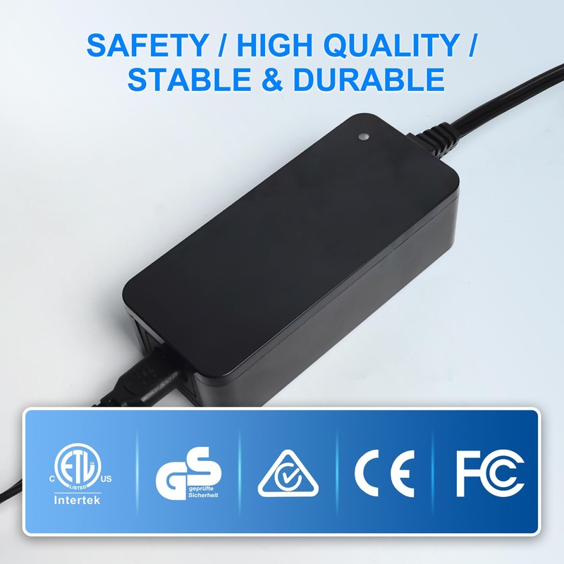 12V Car Refrigerator AC Power Adapter, 110V-240V Power Supply Cord,