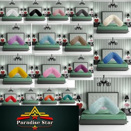 Teddy Bear V Shaped Fleece Pillowcase Cover Orthopaedic Maternity Pregnancy Nursing Super Soft 100% Polyester Pillowcase V Cover Mink 30cm x 78cm Approximate