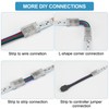 RGBZONE 25Pcs 8mm 4 Pin LED Connectors Gapless Solderless LED