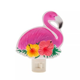 Creative Hobbies Tropical Flamingo Night Light with Rotating Socket - Beach House Decor