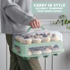 MosJos EXTRA TALL DOME 24 Cupcake Carrier, Green Cupcake Holder