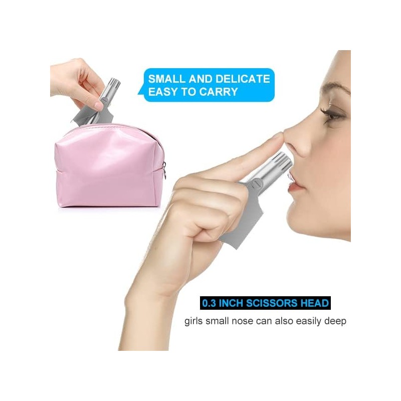 鼻毛カッター メンズ レディース 男女兼用 エチケットカッター 手動 回転式 電池 充電不要 永久性