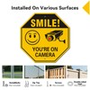 Smile You’re on Camera Signs, 10x10 inch Rust-Free Aluminum Surveillance,