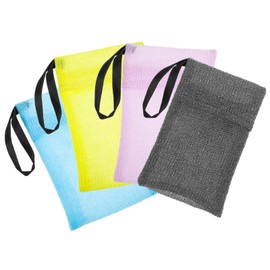 BIUDECO Sturdy Mesh Soap Bag Exfoliating Foaming Pouch Bar Soap Holder Travel-friendly Set