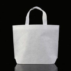 Horizontal Non-Woven Fabric Bag (White) 1252351 Black 6ea