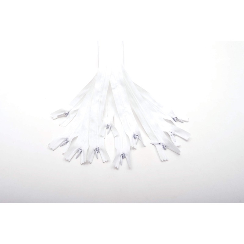 Trimz Adjustable Invisible Zip, White, 25cm