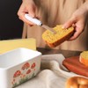 WAIT FLY Mushroom Ceramic Butter Dish with Bamboo Lid and