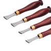 4pcs Leather Edgers Sharp Professional Trimming Working Kit with Wooden