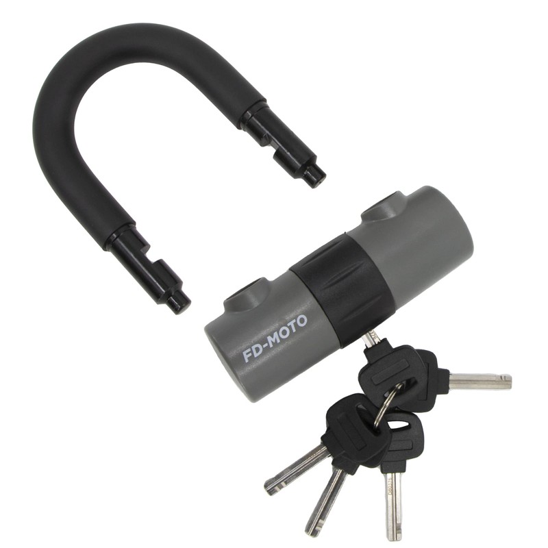 FD-MOTO U Lock Motorcycle Steel Disc Lock High Security Carabiner