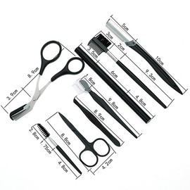 CAIYUDPTTS Eyebrow Set, Eyebrow Scissors, Eyebrow Shaping, Eyebrow Scissors, Eyebrow Comb, Eight Tools Each One by One with No Waste