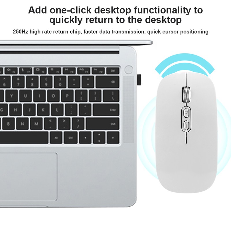 2.4Ghz Wireless Rechargeable Mouse Mute Ergonomic Computer Optical Mice for