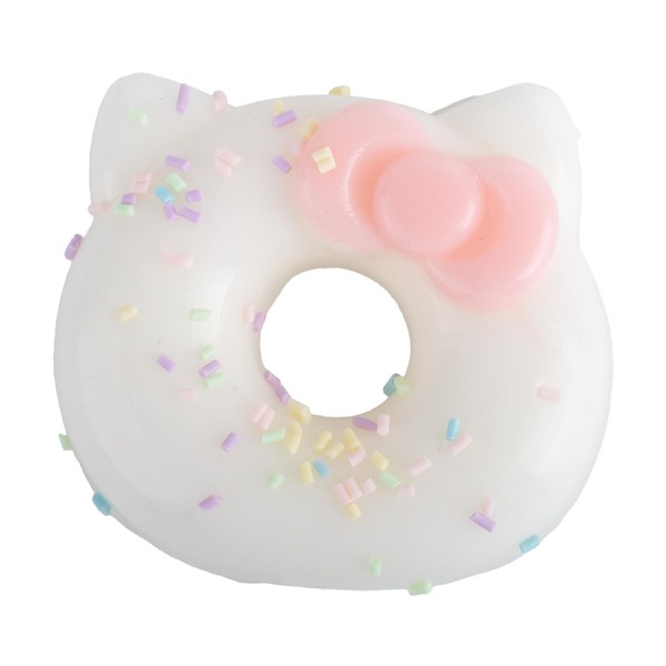 SSKHE White Kitten Donut Squeeze Toy, Cute Handmade Squishy Fidget