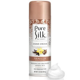 Pure Silk Vanilla Shea Butter Spa Therapy Shave Cream for Women, 7.25 oz, Pack of 6
