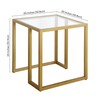 Oscar 20'' Wide Square Side Table in Brass