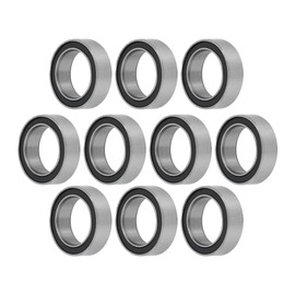 A ABSOPRO MR128-2rs Deep Groove Ball Bearing P6 8 x 12 x 3.5 mm Lubricated Bearings Double Rubber Lip Black Silver Tone Roller Skateboard Wheel Item Replacement