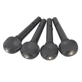 4 Pieces Ebony Violin Pegs, Violin 1, 8 Violin Tuners, String Shaft, Solid Wood Violin Tuning Pegs for 1/8 1/2 1/4 Violin Performance Accessories (1/4 Violin Pegs, Ebony