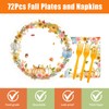 72 Pcs Fall Party Supplies Paper Plates and Napkins, Thanksgiving