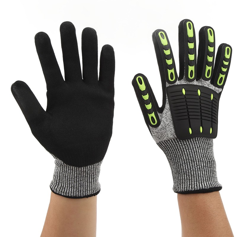 1 Pair Cut Resistant TPR Protective Impact Gloves Men Women
