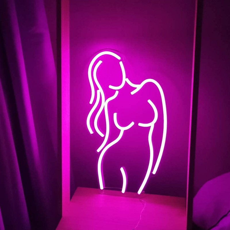 Lamomo LED Neon Flex, 16.4ft/5m Pink Neon Light Strip, 12V